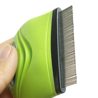 Pet Life ® 'Grazer' Handheld Travel Grooming Cat and Dog Flea and Tick Comb - BIG FRENCHIES
