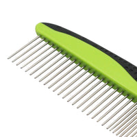 Pet Life ® Grip Ease' Wide and Narrow Tooth Grooming Pet Comb - BIG FRENCHIES