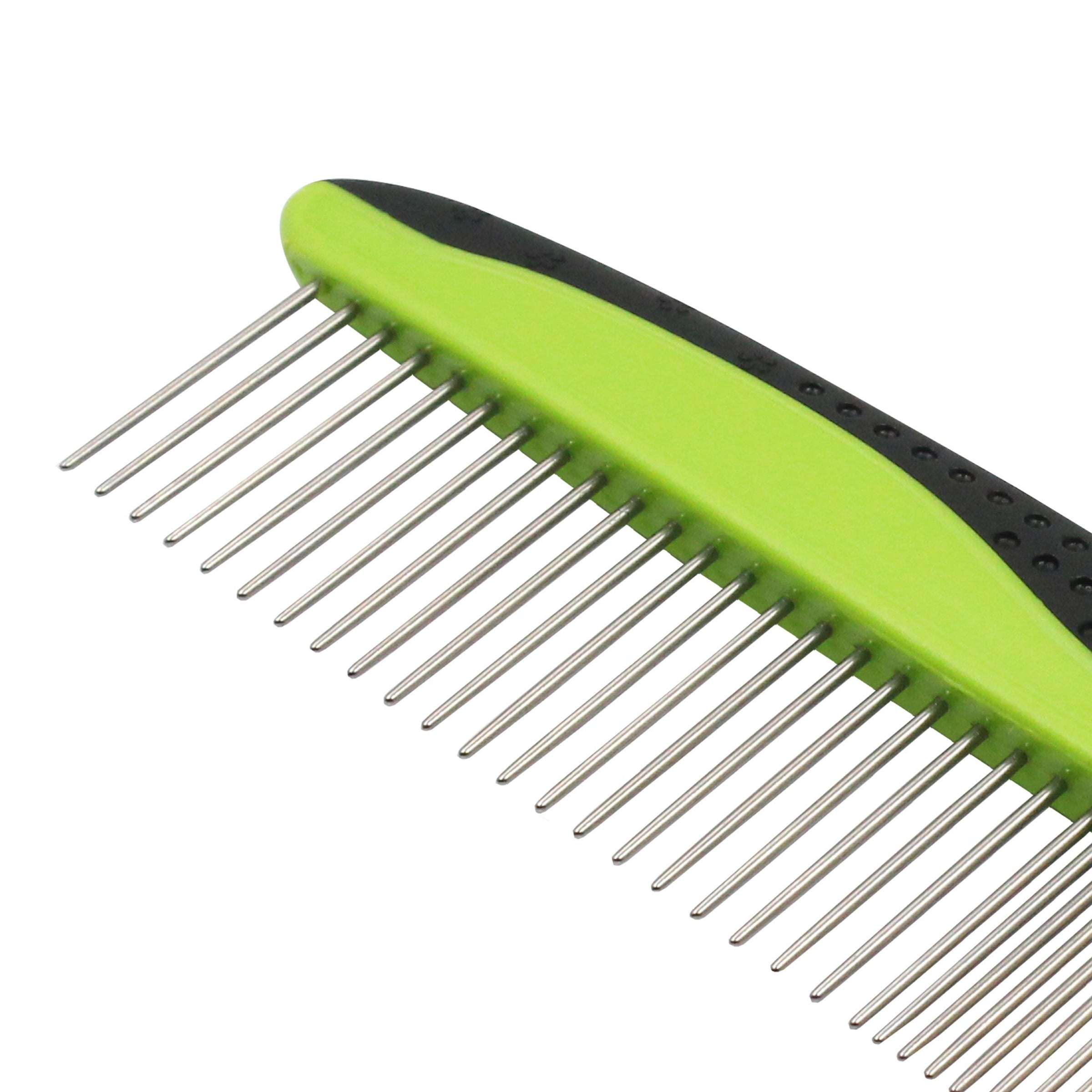 Pet Life ® Grip Ease' Wide and Narrow Tooth Grooming Pet Comb - BIG FRENCHIES