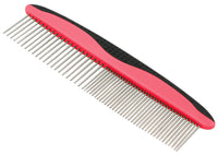 Pet Life ® Grip Ease' Wide and Narrow Tooth Grooming Pet Comb - BIG FRENCHIES