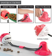 Pet Life ® 'Grip N' Play' Treat Dispensing Ball Shaped Suction Cup Dog Toy - BIG FRENCHIES