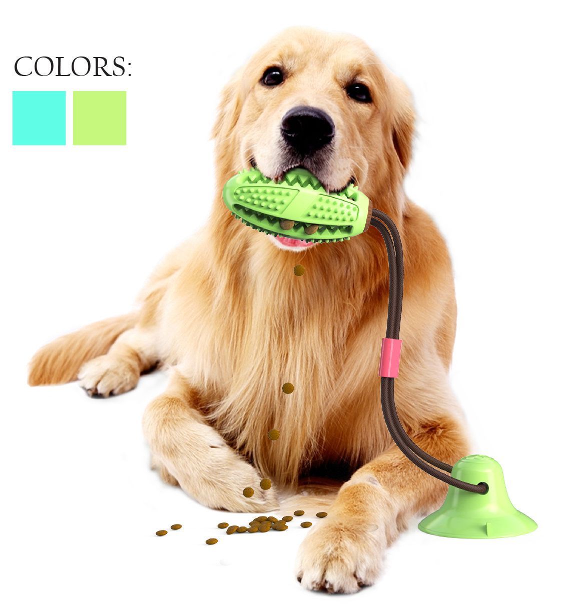 Pet Life ® 'Grip N' Play' Treat Dispensing Football Shaped Suction Cup Dog Toy - BIG FRENCHIES