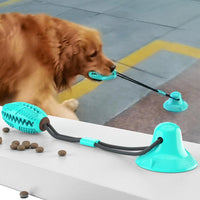 Pet Life ® 'Grip N' Play' Treat Dispensing Football Shaped Suction Cup Dog Toy - BIG FRENCHIES