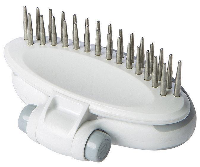 Pet Life ® 'Gyrater' Swivel Travel Dual-Rowed Grooming Undercoat Pet Rake - BIG FRENCHIES