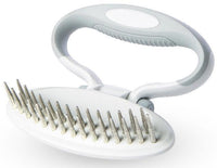 Pet Life ® 'Gyrater' Swivel Travel Dual-Rowed Grooming Undercoat Pet Rake - BIG FRENCHIES