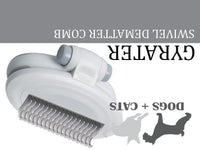 Pet Life ® 'Gyrater' Swivel Travel Grooming Dematting Pet Comb - BIG FRENCHIES