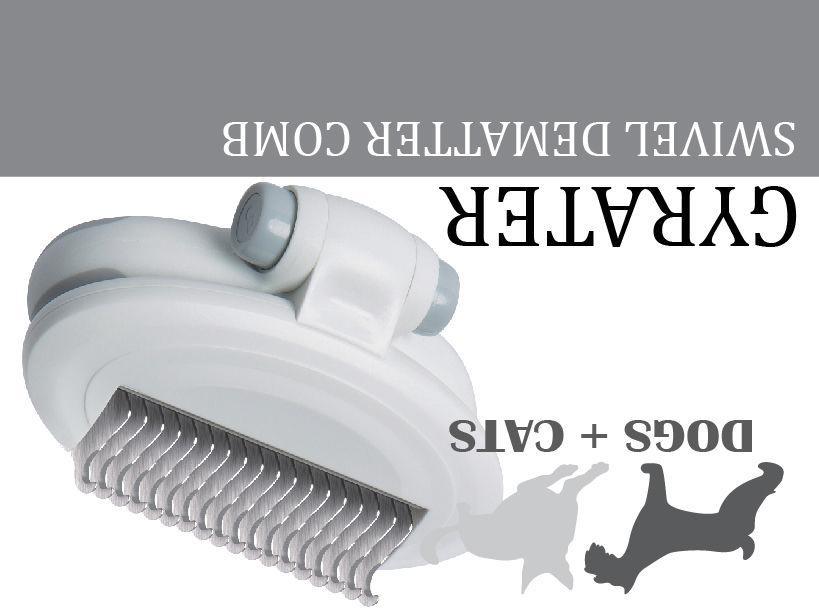 Pet Life ® 'Gyrater' Swivel Travel Grooming Dematting Pet Comb - BIG FRENCHIES