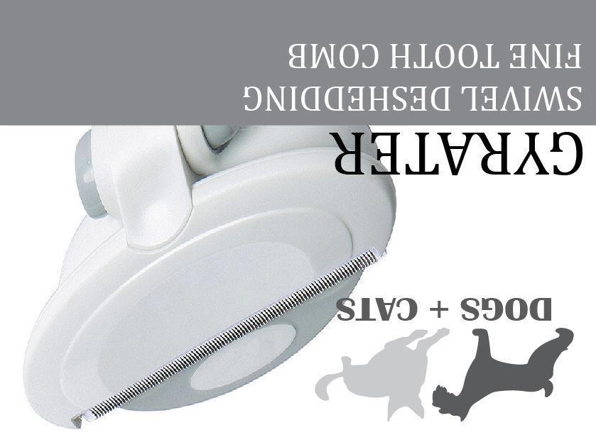 Pet Life ® 'Gyrater' Swivel Travel Grooming Deshedding Pet Comb - BIG FRENCHIES