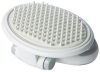 Pet Life ® 'Gyrater' Swivel Travel Silicone Massage Grooming Cat Brush - BIG FRENCHIES