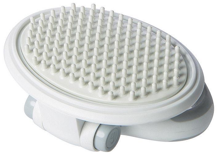 Pet Life ® 'Gyrater' Swivel Travel Silicone Massage Grooming Cat Brush - BIG FRENCHIES