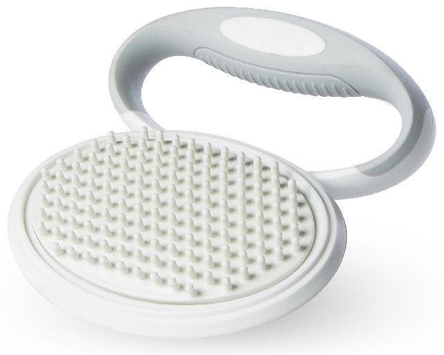 Pet Life ® 'Gyrater' Swivel Travel Silicone Massage Grooming Cat Brush - BIG FRENCHIES