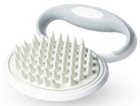 Pet Life ® 'Gyrater' Swivel Travel Silicone Massage Grooming Pet Brush - BIG FRENCHIES