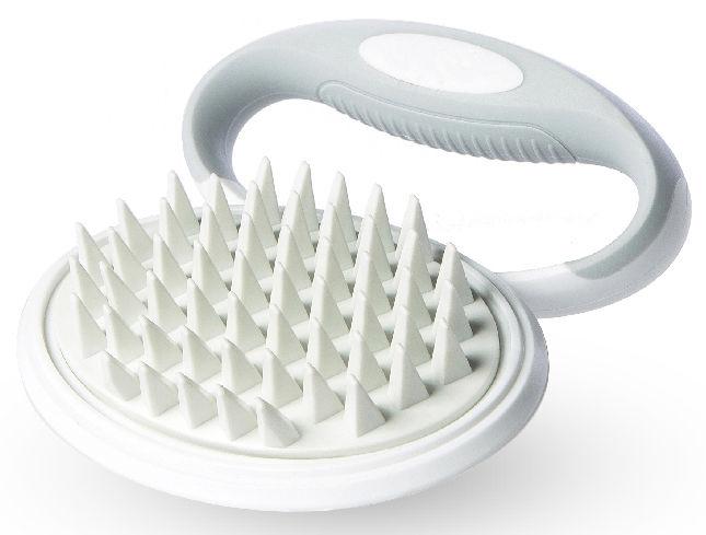 Pet Life ® 'Gyrater' Swivel Travel Silicone Massage Grooming Pet Brush - BIG FRENCHIES