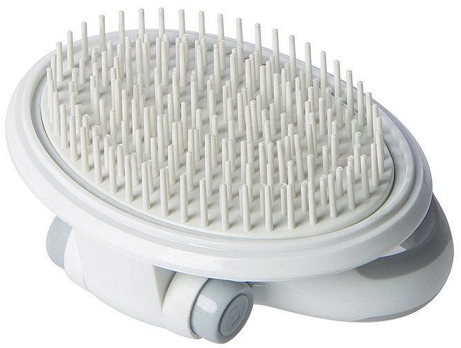 Pet Life ® 'Gyrater' Swivel Travel Soft Grooming Pet Pin Brush - BIG FRENCHIES