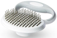 Pet Life ® 'Gyrater' Travel Self-Cleaning Swivel Grooming Pet Pin Brush - BIG FRENCHIES