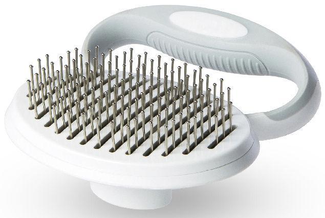 Pet Life ® 'Gyrater' Travel Self-Cleaning Swivel Grooming Pet Pin Brush - BIG FRENCHIES