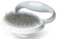Pet Life ® 'Gyrater' Travel Self-Cleaning Swivel Grooming Slicker Pet Brush - BIG FRENCHIES