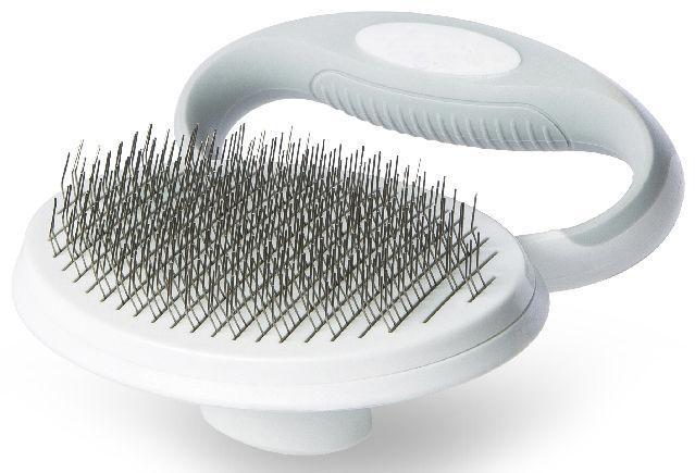 Pet Life ® 'Gyrater' Travel Self-Cleaning Swivel Grooming Slicker Pet Brush - BIG FRENCHIES