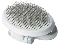 Pet Life ® 'Gyrater' Travel Self-Cleaning Swivel Grooming Slicker Pet Brush - BIG FRENCHIES