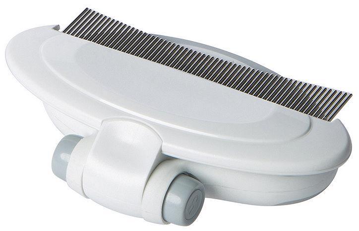 Pet Life ® 'Gyrater' Travel Swivel Curved Pet Grooming Pin Comb - BIG FRENCHIES