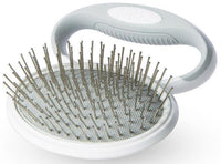 Pet Life ® 'Gyrater' Travel Swivel Pet Grooming Pin Brush - BIG FRENCHIES