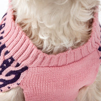Pet Life ® 'Harmonious' Dual Color Weaved Heavy Cable Knitted Fashion Designer Dog Sweater - BIG FRENCHIES