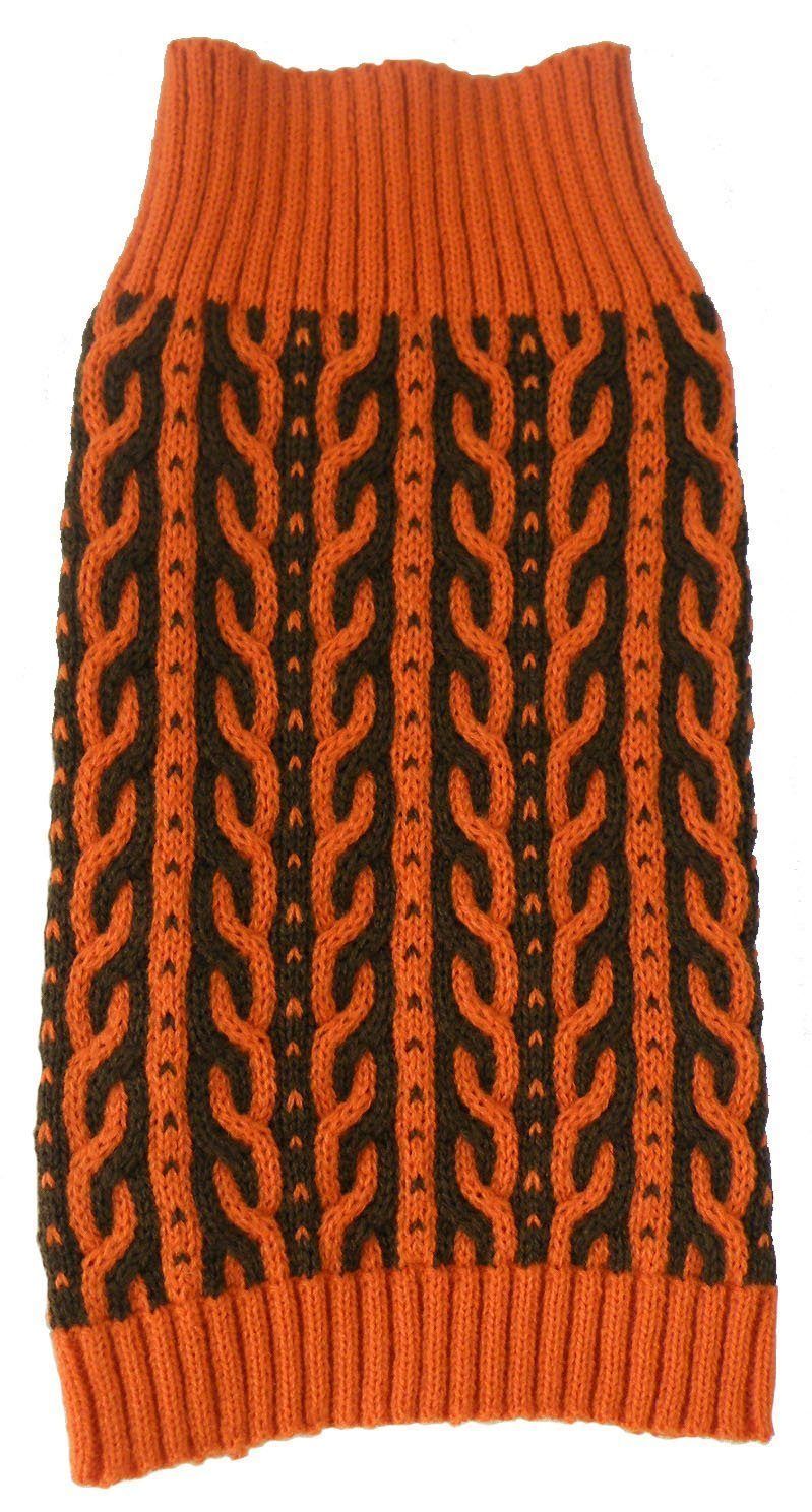Pet Life ® 'Harmonious' Dual Color Weaved Heavy Cable Knitted Fashion Designer Dog Sweater - BIG FRENCHIES