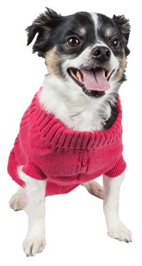 Pet Life ® Heavy Cotton Rib-Collared Fashion Dog Sweater - BIG FRENCHIES