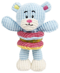 Pet Life ® 'Hugga-Bear' Plush Squeaking and Rubber Teething Newborn Puppy Dog Toy - BIG FRENCHIES