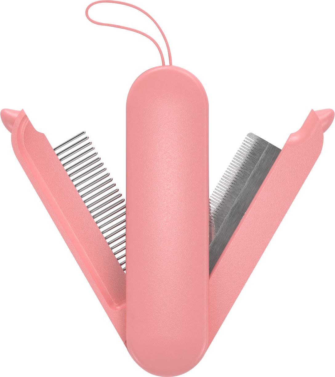 Pet Life ® 'JOYNE' Multi-Functional 2-in-1 Swivel Travel Grooming Comb and Deshedder - BIG FRENCHIES