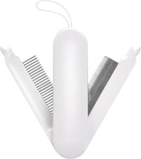 Pet Life ® 'JOYNE' Multi-Functional 2-in-1 Swivel Travel Grooming Comb and Deshedder - BIG FRENCHIES