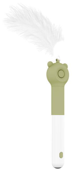 Pet Life ® 'KITIQUE" 3-in-1 Retractable and Extendable Feathered and Laser Wand Kitty Cat Teaser - BIG FRENCHIES
