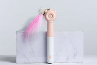 Pet Life ® 'KITIQUE" 3-in-1 Retractable and Extendable Feathered and Laser Wand Kitty Cat Teaser - BIG FRENCHIES