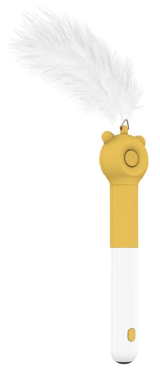 Pet Life ® 'KITIQUE" 3-in-1 Retractable and Extendable Feathered and Laser Wand Kitty Cat Teaser - BIG FRENCHIES