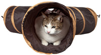 Pet Life ® 'Kitting-Go-Seek' Collapsible Folding Travel 3-way Kitty Cat Tunnel - BIG FRENCHIES