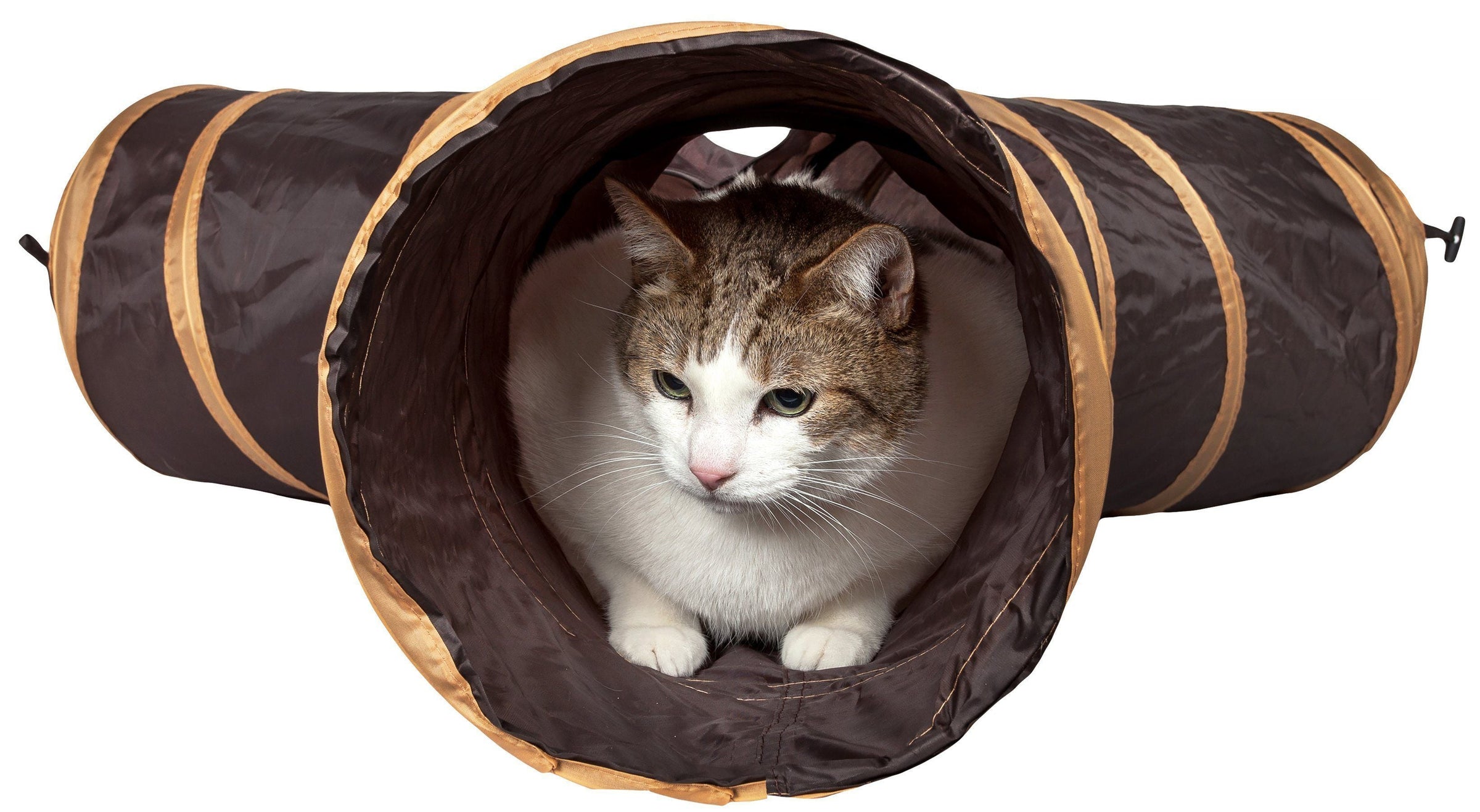 Pet Life ® 'Kitting-Go-Seek' Collapsible Folding Travel 3-way Kitty Cat Tunnel - BIG FRENCHIES
