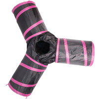 Pet Life ® 'Kitting-Go-Seek' Collapsible Folding Travel 3-way Kitty Cat Tunnel - BIG FRENCHIES