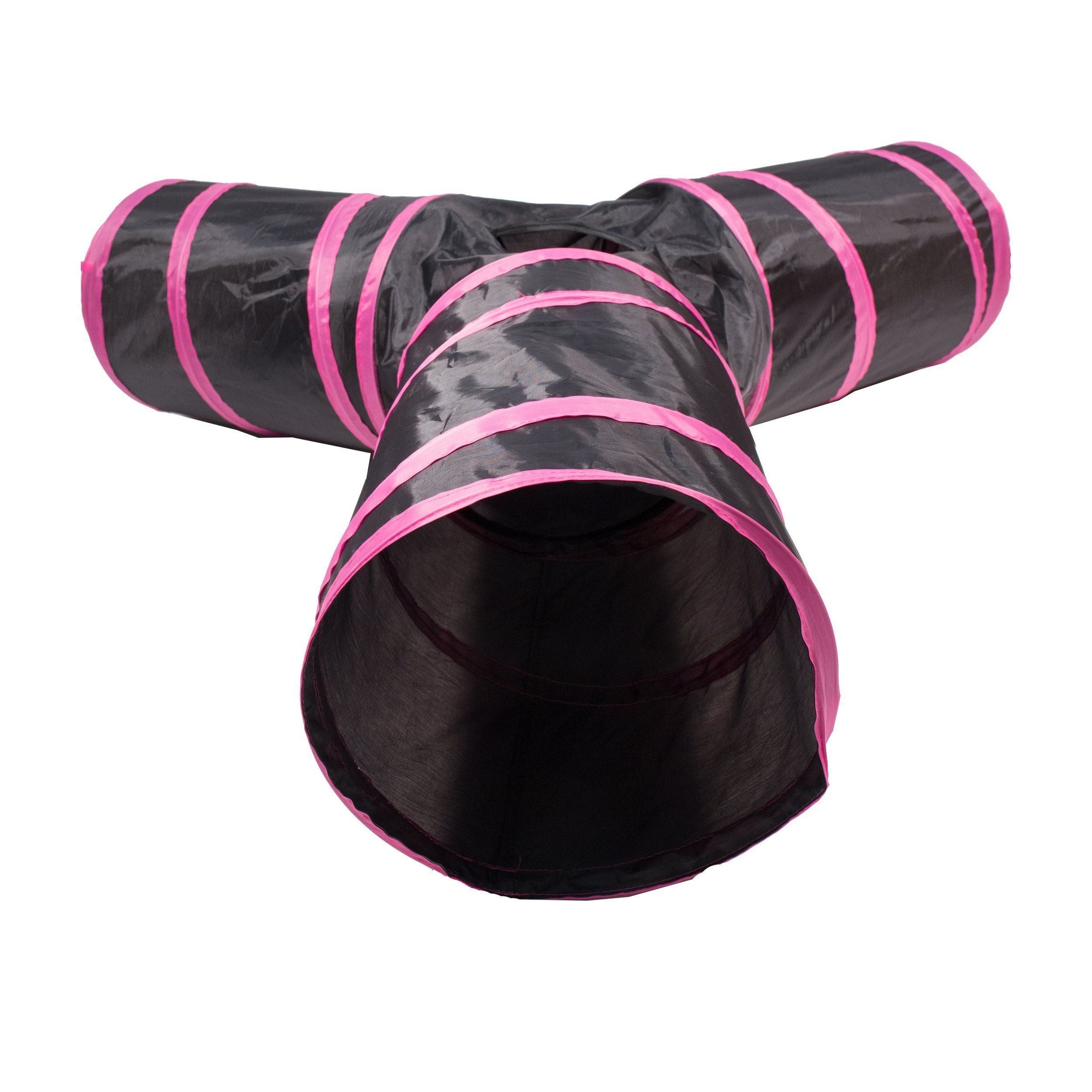 Pet Life ® 'Kitting-Go-Seek' Collapsible Folding Travel 3-way Kitty Cat Tunnel - BIG FRENCHIES