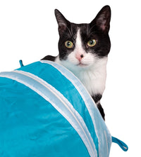 Pet Life ® 'Kitting-Go-Seek' Collapsible Folding Travel 3-way Kitty Cat Tunnel - BIG FRENCHIES