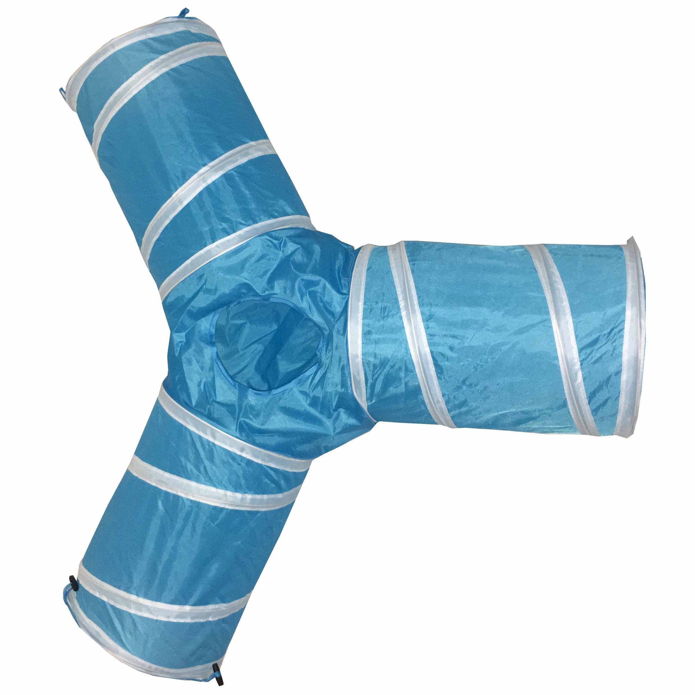 Pet Life ® 'Kitting-Go-Seek' Collapsible Folding Travel 3-way Kitty Cat Tunnel - BIG FRENCHIES