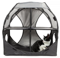 Pet Life ® 'Kitty-Play' Collapsible Travel Interactive Kitty Cat Tree Maze House Lounger Tunnel Lounge - BIG FRENCHIES