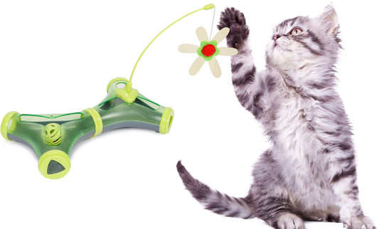 Pet Life ® 'Kitty-Tease' Interactive Teaser Kitty Cat Puzzle Toy - BIG FRENCHIES