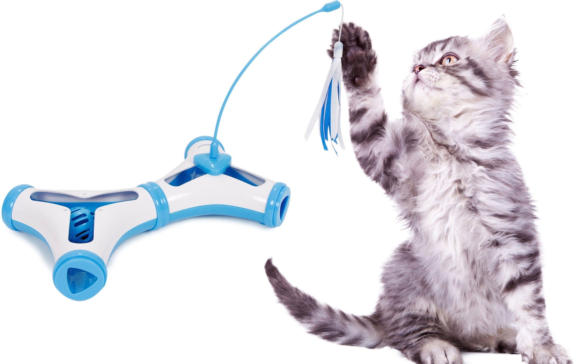 Pet Life ® 'Kitty-Tease' Interactive Teaser Kitty Cat Puzzle Toy - BIG FRENCHIES