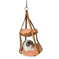 Pet Life ® 'Kittyhaus' Dual-Lounge Hanging Relaxing Kitty Cat Pillow Bed Hammock Lounger - BIG FRENCHIES
