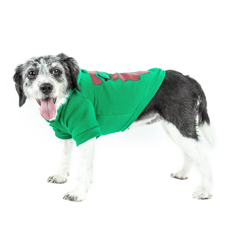 Pet Life ® LED Lighting 'Cool Santa Shades' Hooded Dog Costume Sweater w/ Included Batteries - BIG FRENCHIES