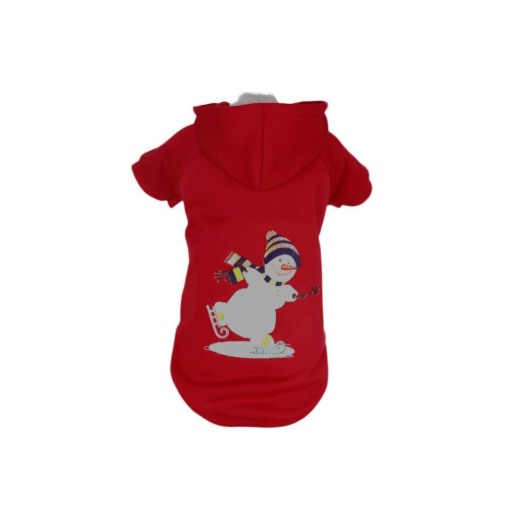 Pet Life ® LED Lighting Holiday Snowman Hooded dog Costume Sweater w/ Included Batteries - BIG FRENCHIES