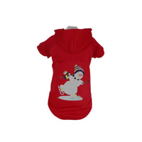 Pet Life ® LED Lighting Holiday Snowman Hooded dog Costume Sweater w/ Included Batteries - BIG FRENCHIES