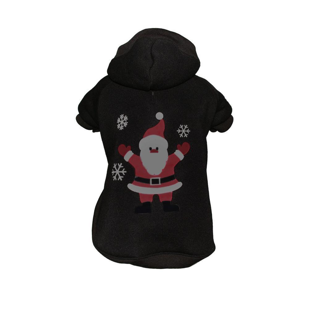 Pet Life ® LED Lighting 'Juggling Santa' Hooded Dog Costume Sweater w/ Included Batteries - BIG FRENCHIES