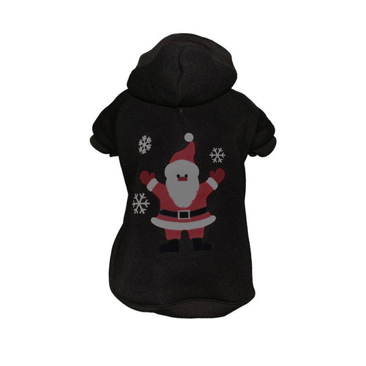 Pet Life ® LED Lighting 'Juggling Santa' Hooded Dog Costume Sweater w/ Included Batteries - BIG FRENCHIES