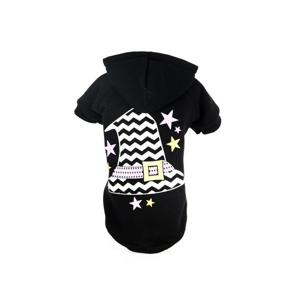 Pet Life ® LED Lighting 'Magical Hat' Hooded Dog Costume Sweater w/ Included Batteries - BIG FRENCHIES